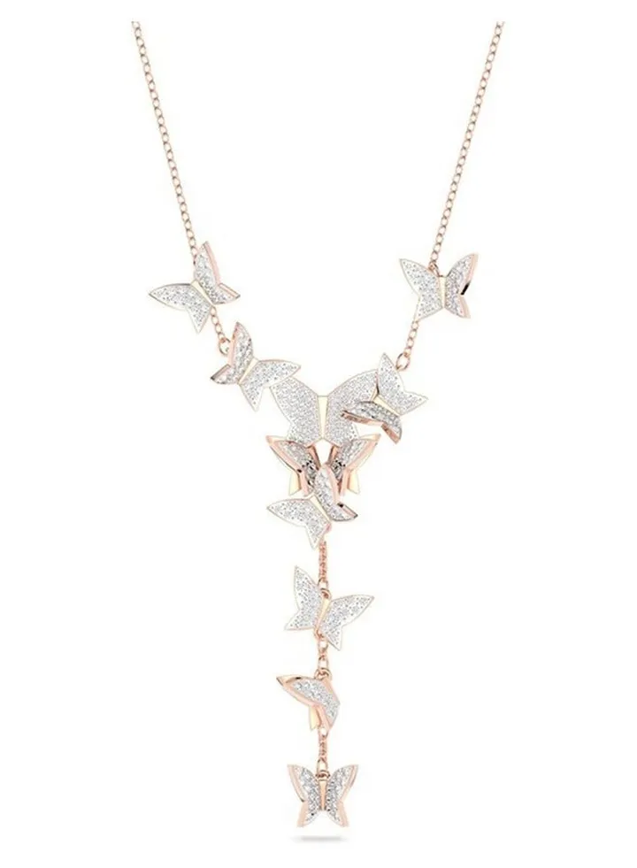 Swarovski Women's Necklace Lilia Y Series Elegant and Charming Fashionable Butterfly Y-shaped Necklace
