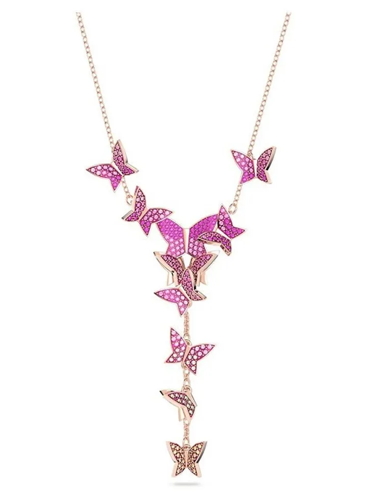 Swarovski Women's Necklace Lilia Y Series Elegant and Charming Fashionable Butterfly Y-shaped Necklace