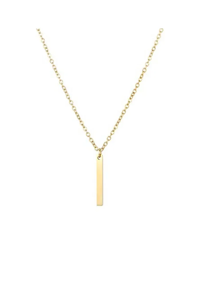 14 Karat Gold Plated Y Pendant Necklace