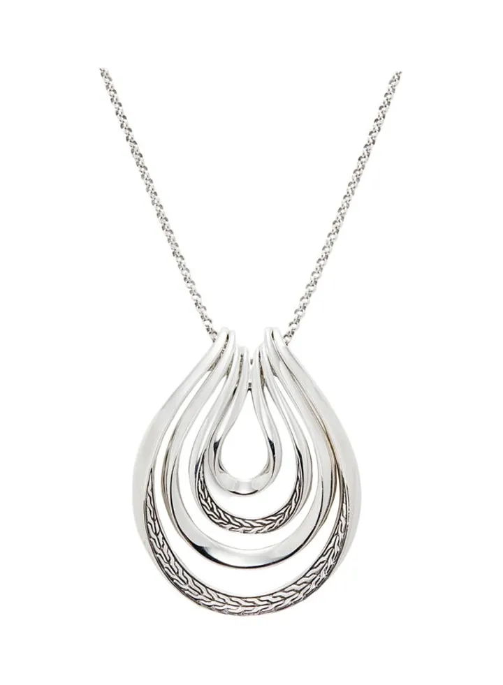 Sterling Silver Gradient Ring Necklace for Women One Size