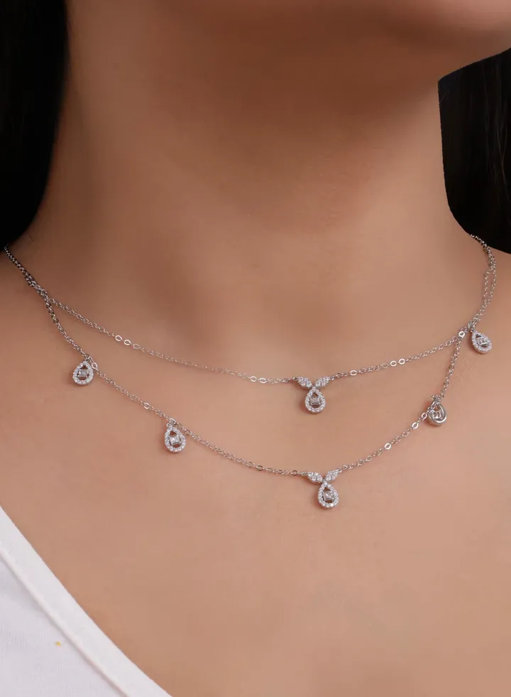 925 silver necklace, model FDAH-20222
