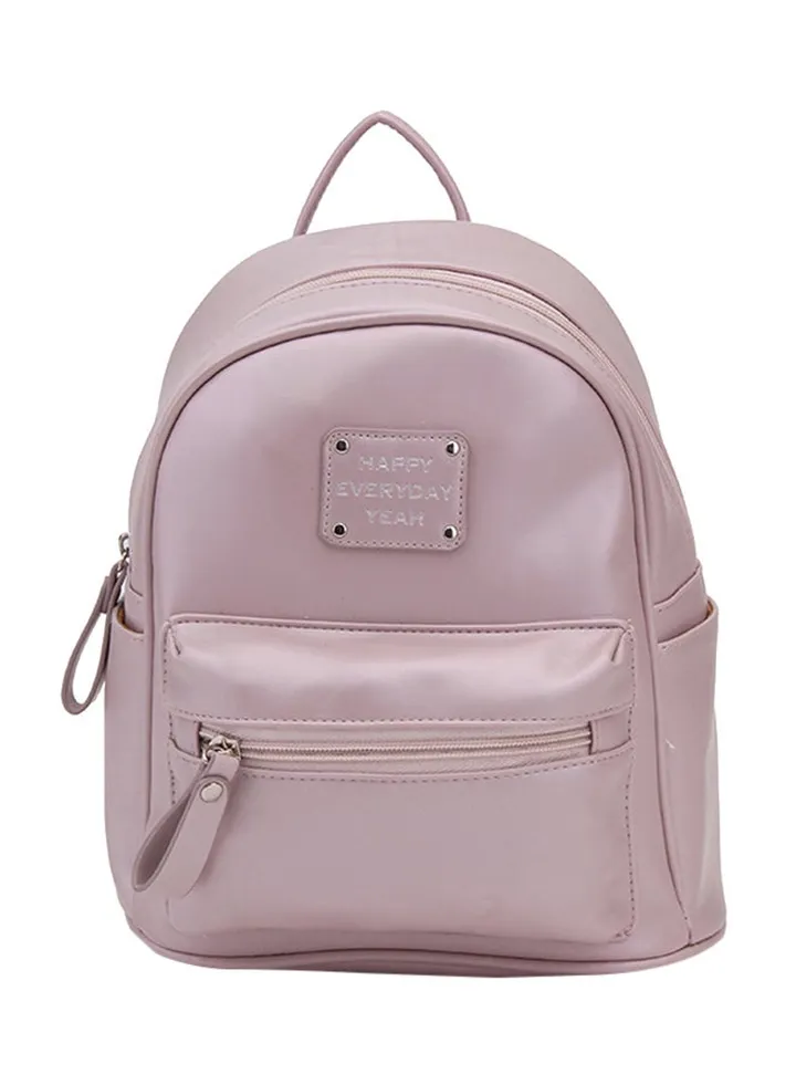 Zipper Backpack Rose Gold