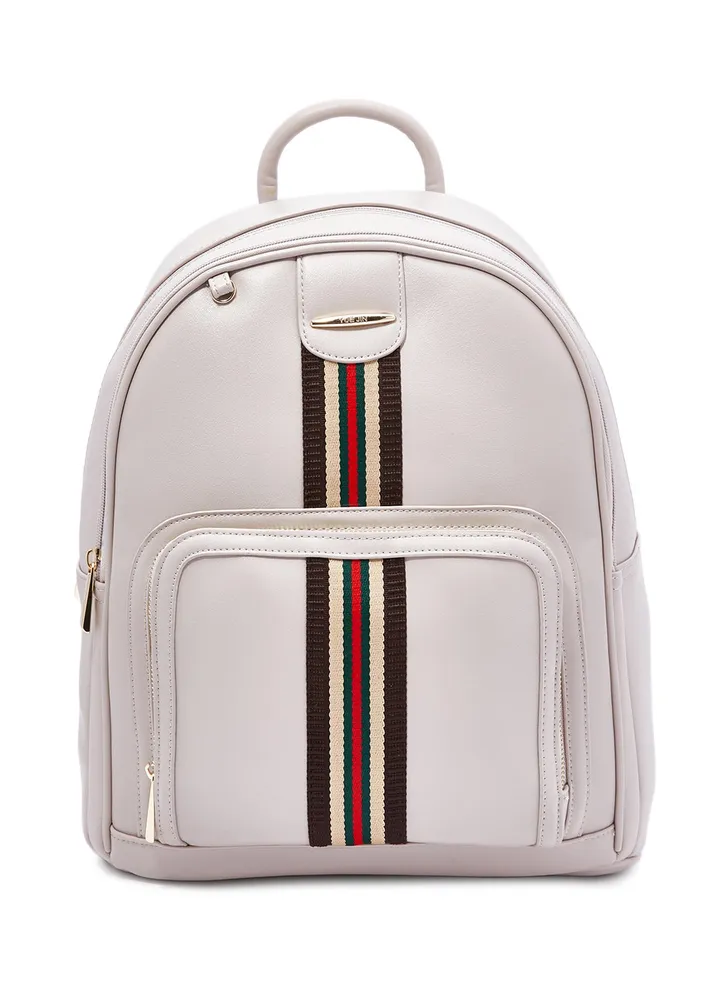 Faux Leather Fashion Backpack Grey