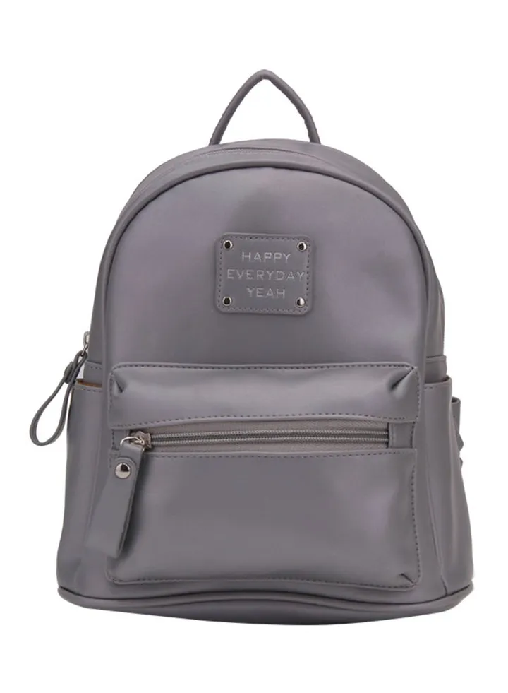 Zipper Backpack Silver