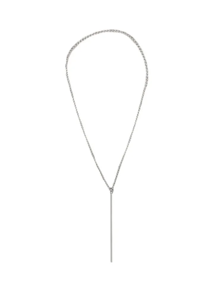 Minimalism Bar Shape Pendant Long Chain Necklace