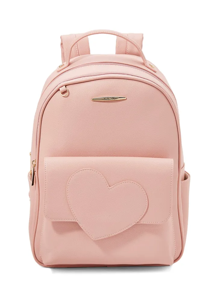 Faux Leather Backpack Pink