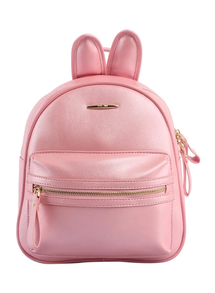 Leather Backpack Pink