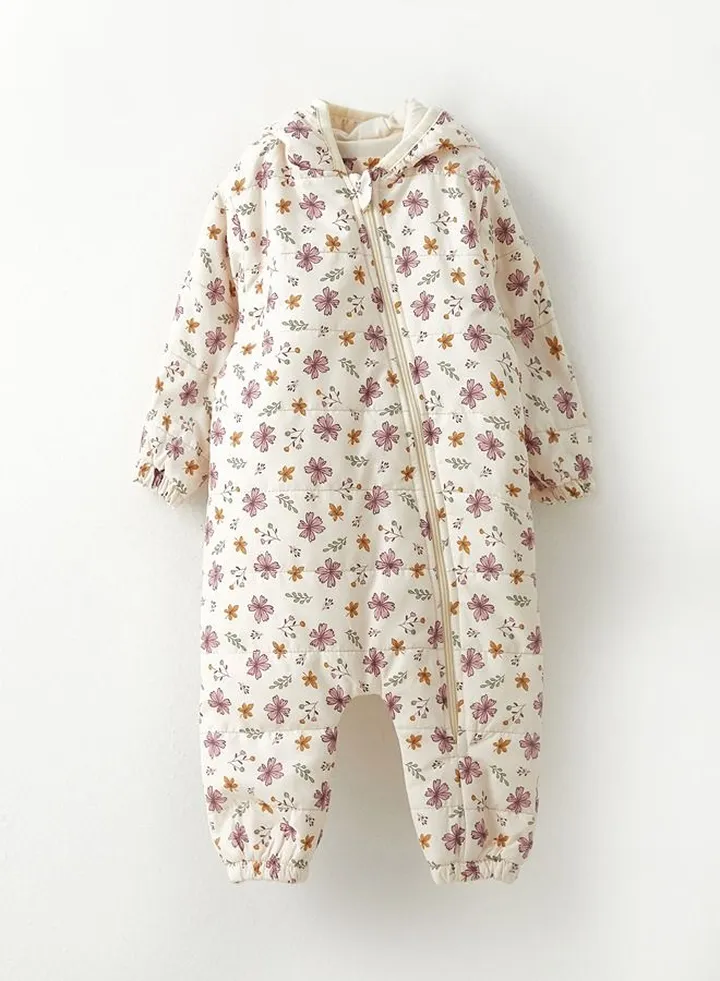 Hooded Long Sleeve Girl Jumpsuit