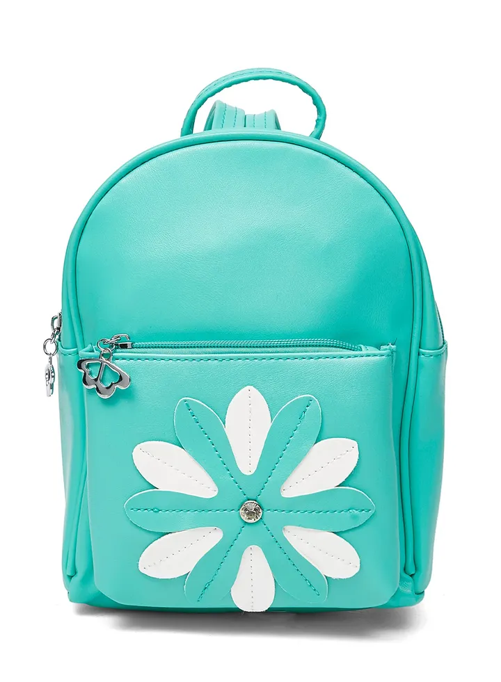 Faux Leather Fashion Backpack Green