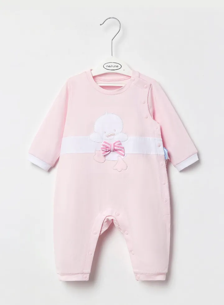 Baby Girls Romper Jumpsuit Soft Cotton Bodysuit Long Sleeve Clothes With Bow