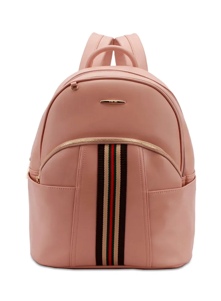 Faux Leather Fashion Backpack Pink