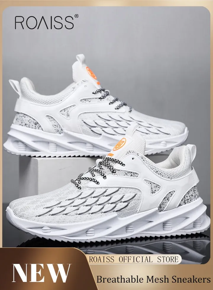 New Men Lace up Front Letter Running Shoes Sneakers Sport Outdoor Non slip Shoes INS Trendy Casual Lightweight Comfy Men Walking Shoes for Young Men Teenagers Spring and Summer