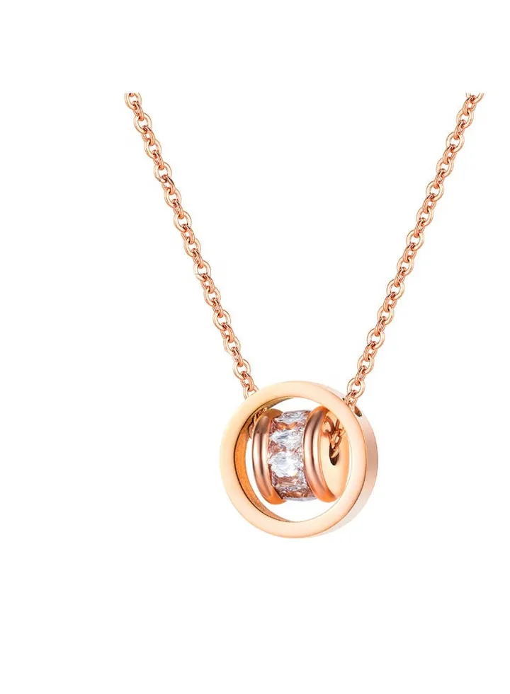 Tinsel Double Ring Necklace