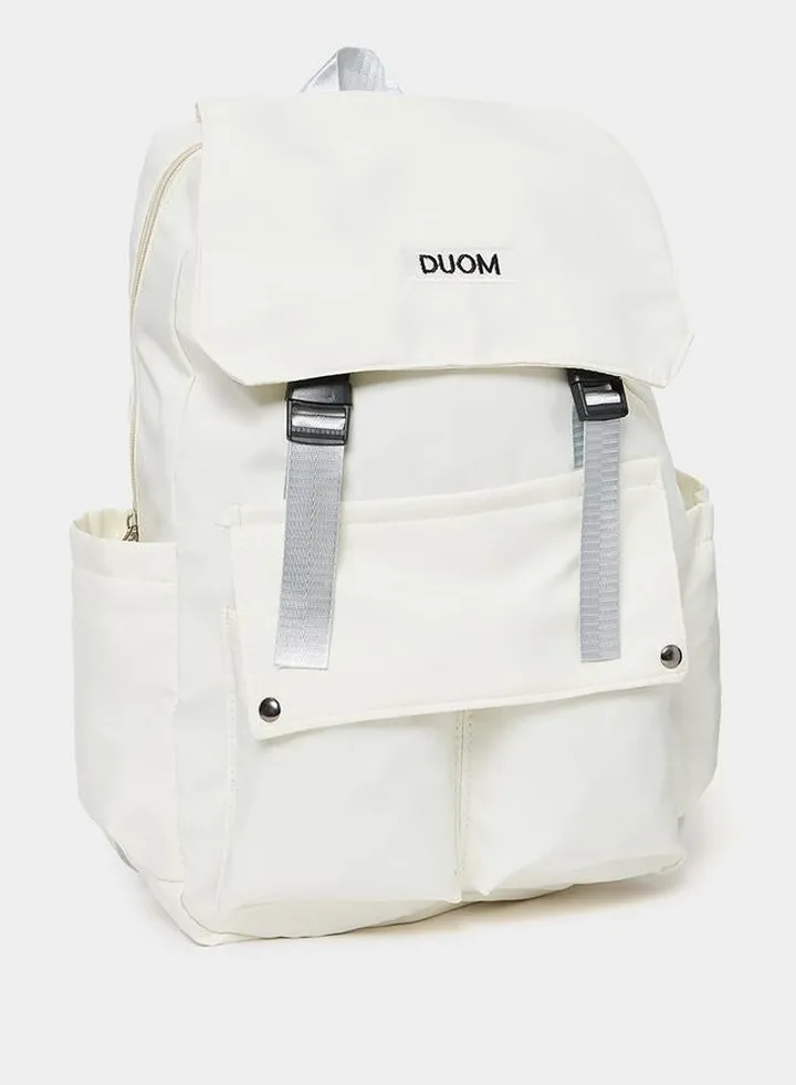 Slogan Print Flap Over Backpack