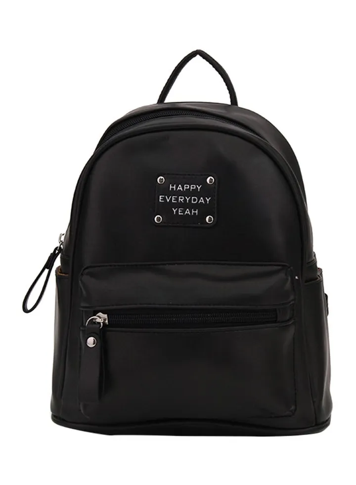 Zipper Backpack Black
