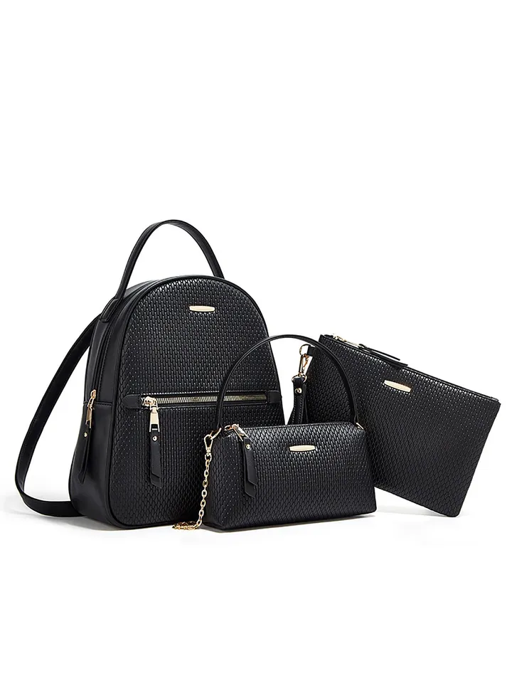 Women Fashion Backpack Handbags Wallet Tote Bag Shoulder Bag Satchel Purse Top Handle Set