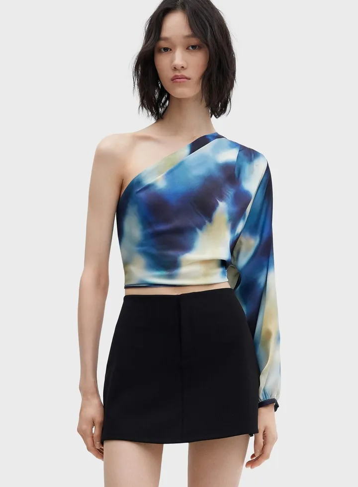One Shoulder Crop Top