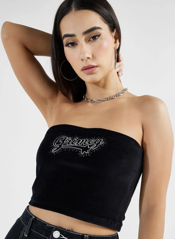Madrid Velvet Girl Crop Tube
