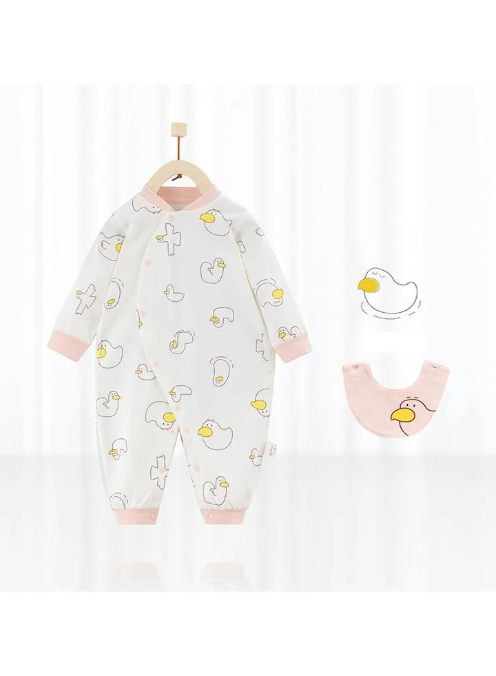 Baby Unisex Cotton Cozy Cute Jumpsuit With Bib