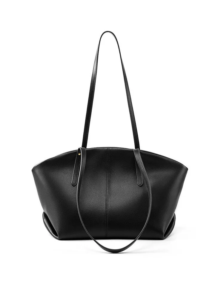 Vintage Leather Handbag: Fashion Casual Shoulder Bag, Cowhide Women's Handbag with Large Capacity Tote Bag