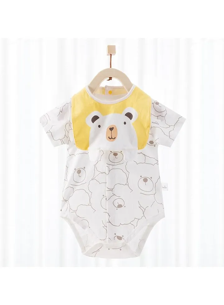 Baby Summer Cotton-thin Comfort Jumpsuit With Bib
