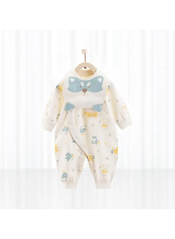 Baby Unisex Cotton Cozy Cute Jumpsuit With Bib