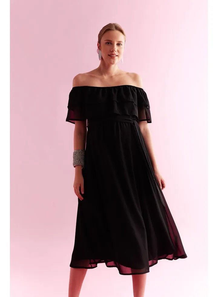 Woman Short Sleeve Maternity Dress