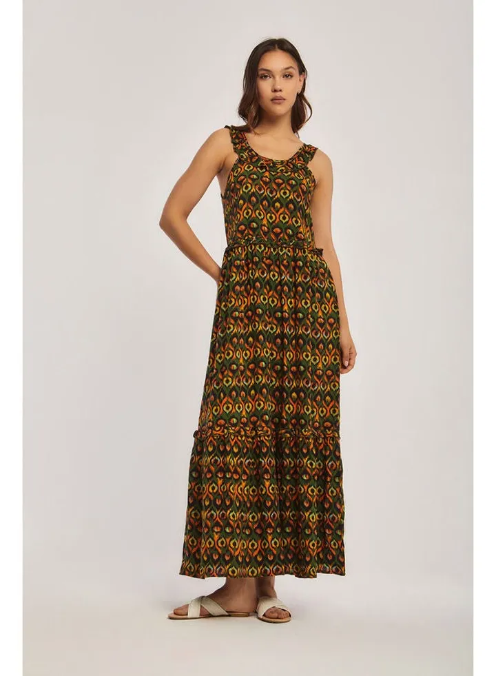 Sleeveless dress printed