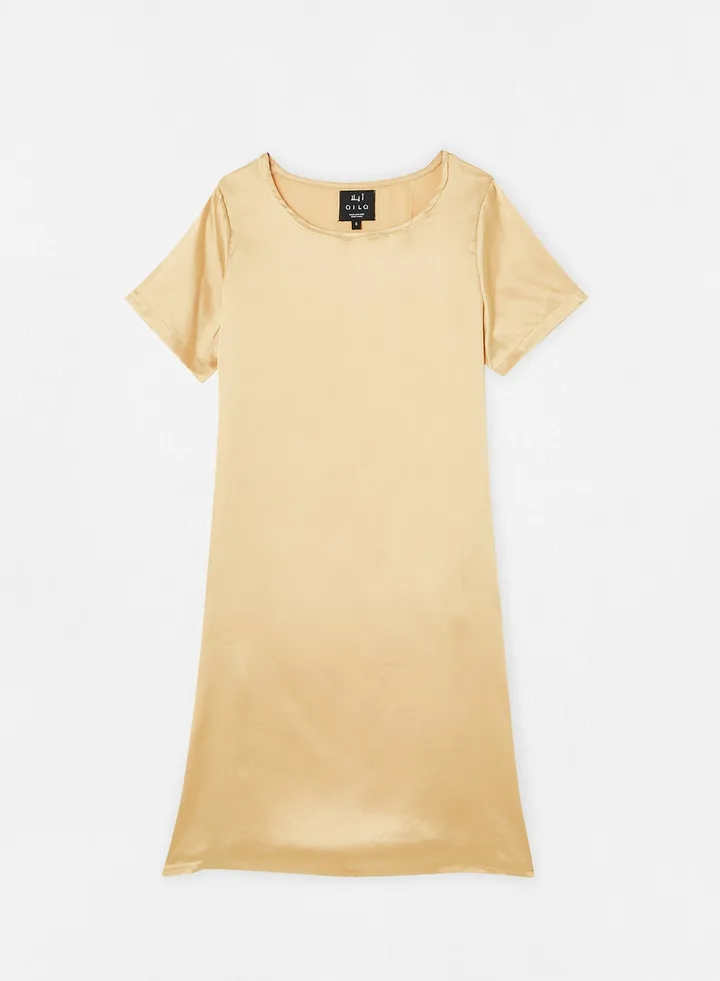 Casual Dress Golden Beige