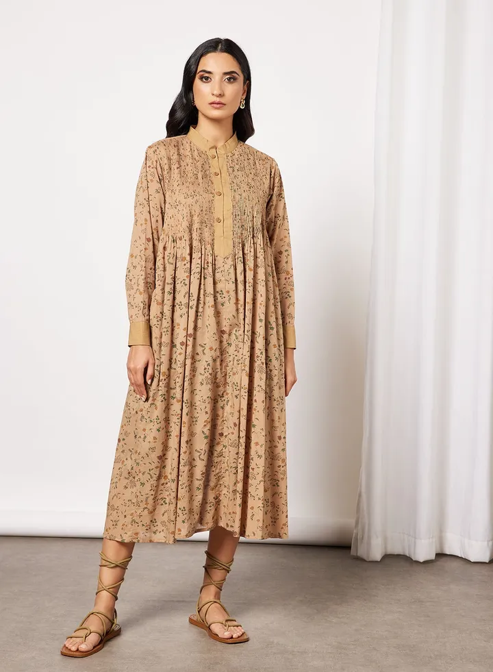 Floral Dress Beige