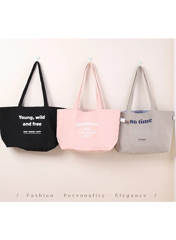 Simple Letter Double-Sided Portable Bag