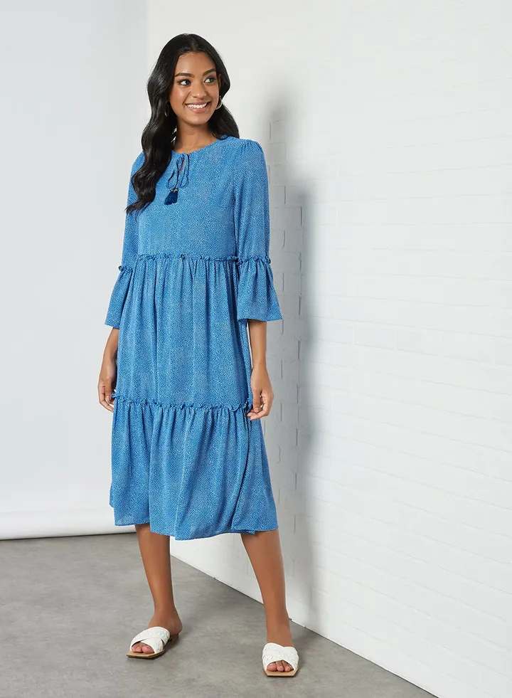 Tiered Dress Blue