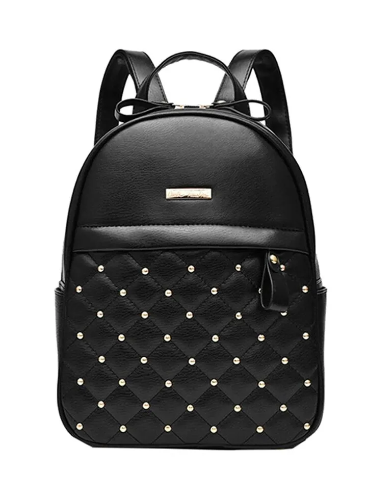 Rivet Check Backpack Black