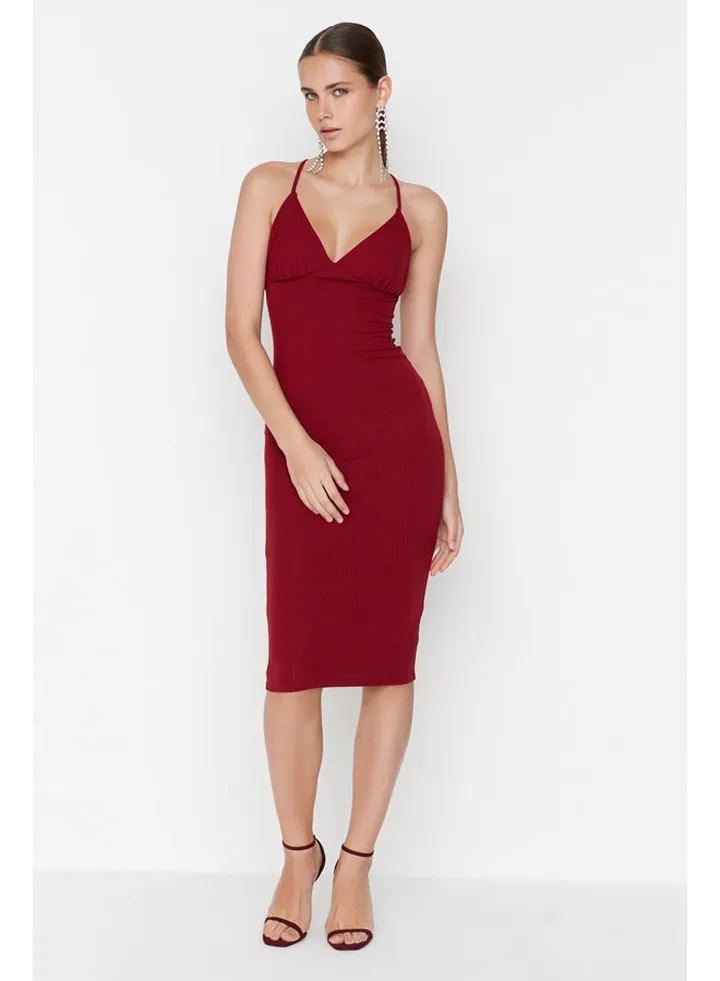 Woman Dress Burgundy