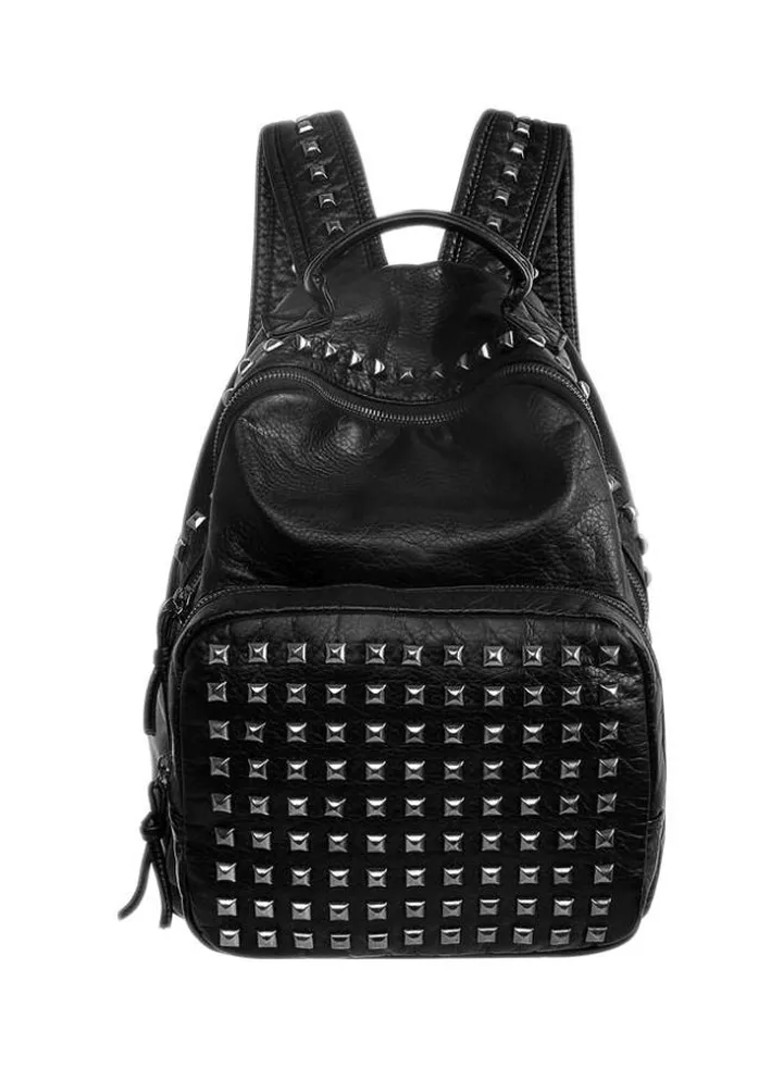 PU Backpack Black/Silver