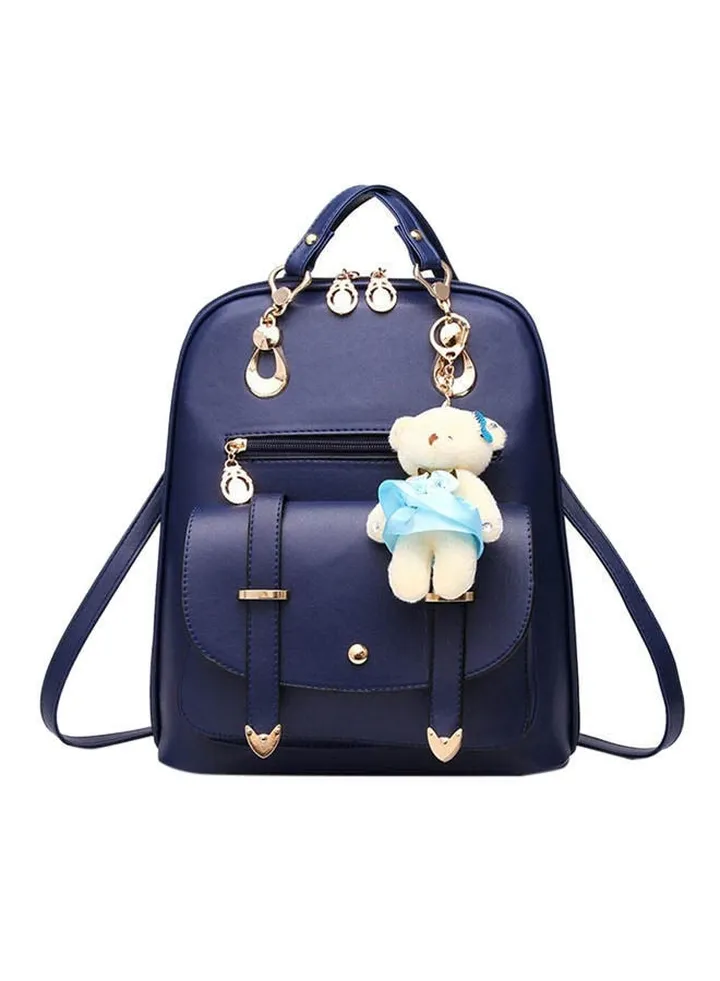 Bear Pendant Backpack Navy