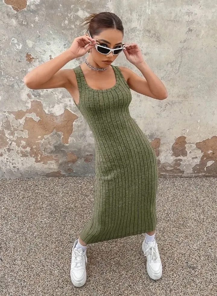 dress army women shein