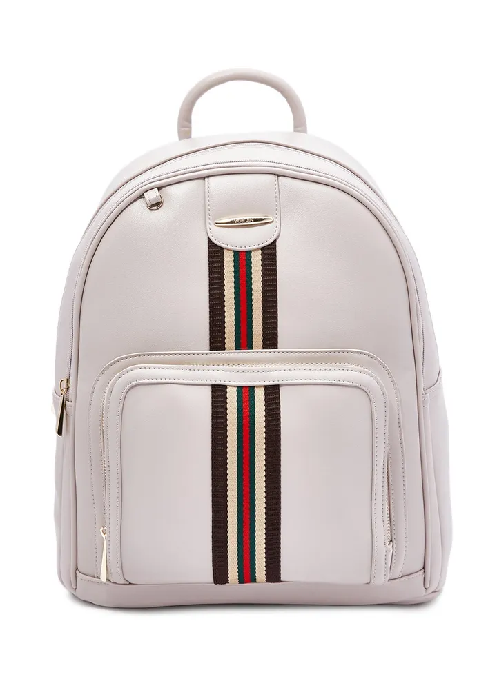 Faux Leather Fashion Backpack Grey