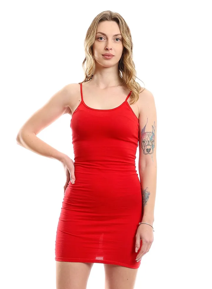 Short Dress Cotton Thin Strap