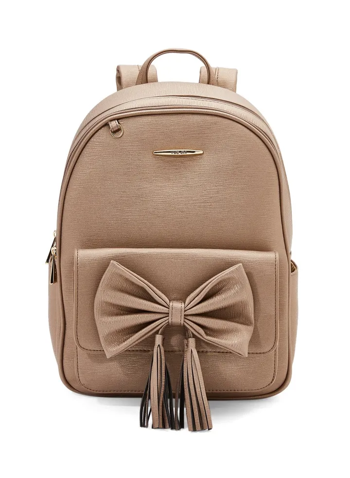 Faux Leather Backpack Gold