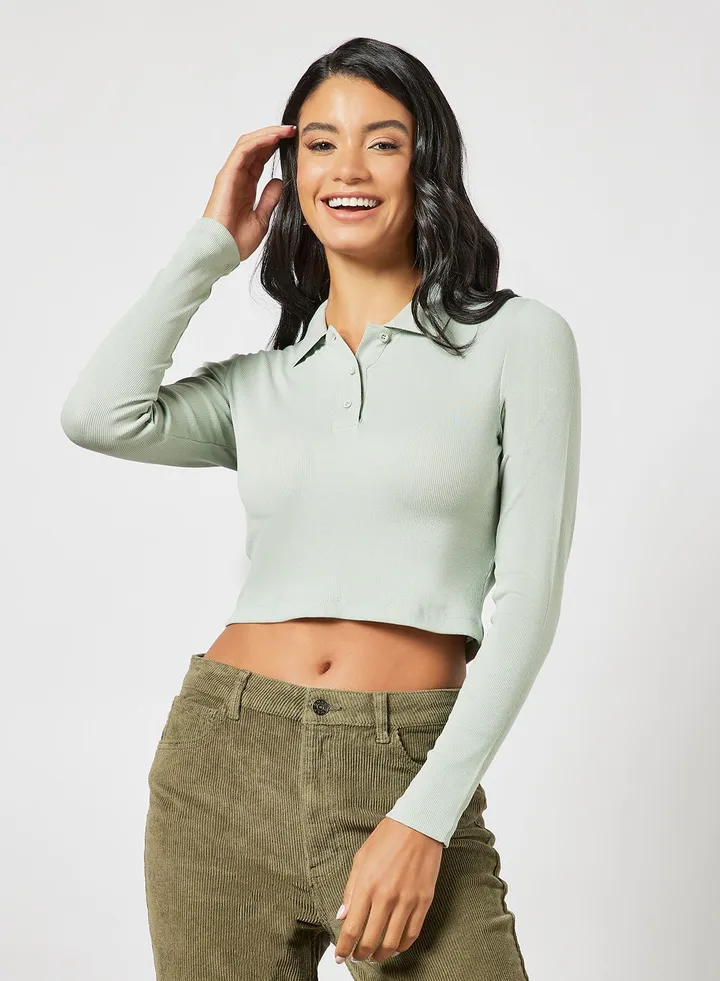 Cropped Polo T-Shirt