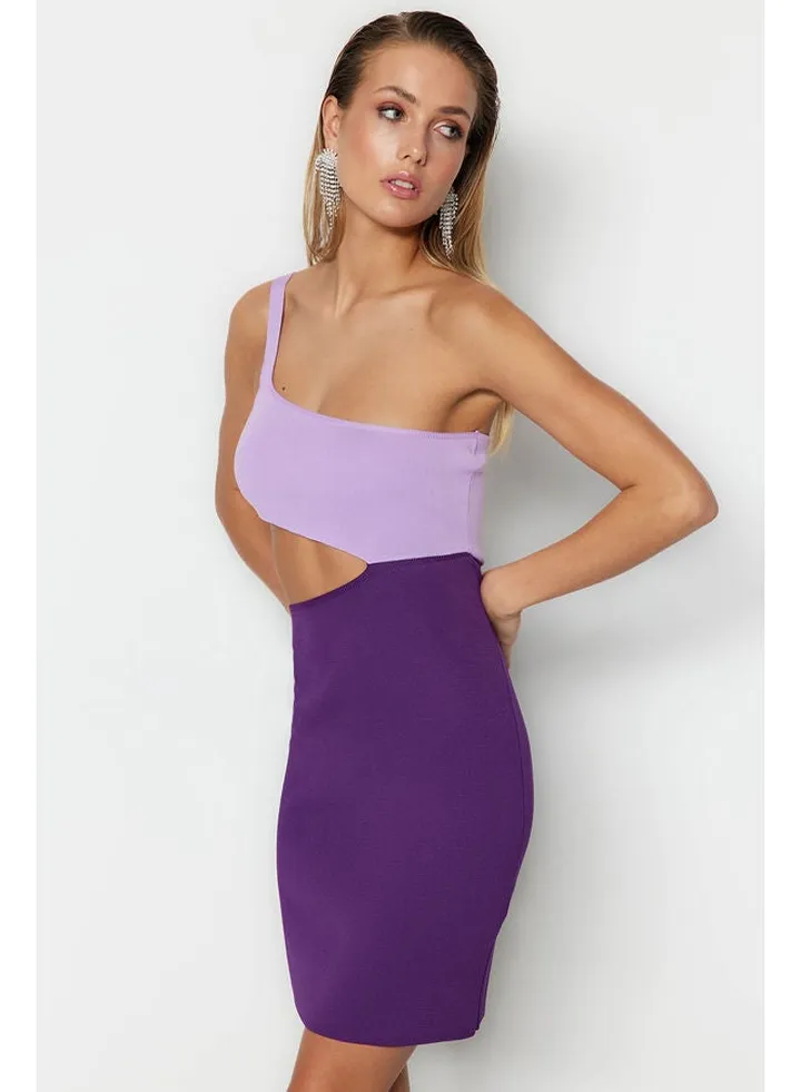Woman Dress Purple-Multicolor