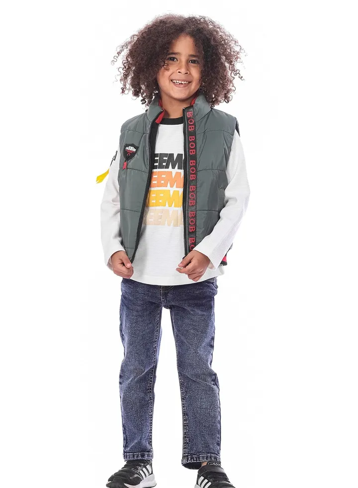 Oily Puffer Vest For Boys