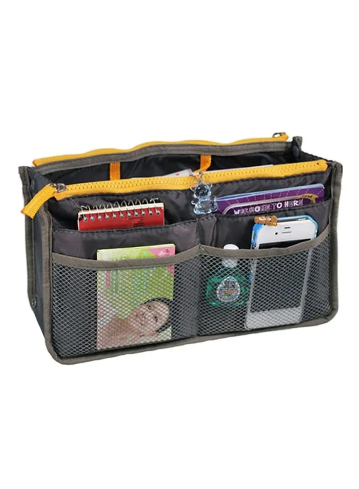 13 Pocket Hand Bag Organizer Grey