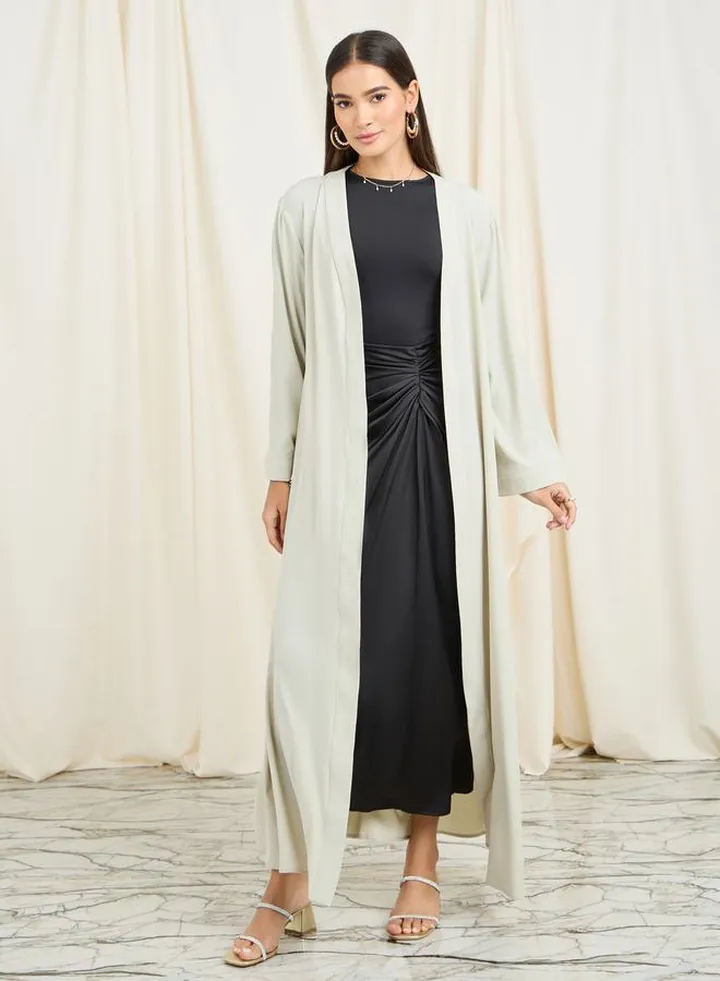 Oversized Solid Maxi Kimono