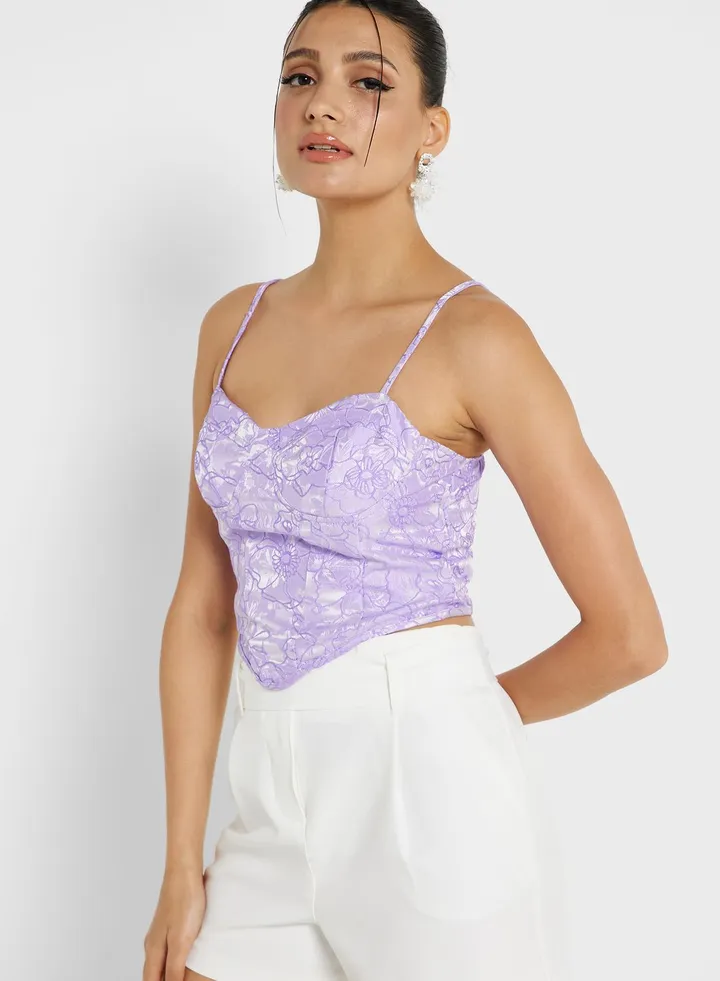 Strappy Lace Corset Top