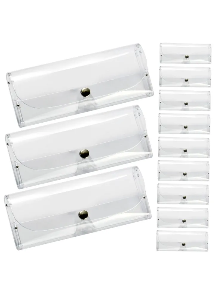 Transparent Glasses Case Travel Glasses Case Sunglasses Case for Men Hard Case Glasses Hard Case Hard Sunglasses Case Eyeglass Case Man Plastic Box Universal, 7pcs Transparent Glasses Case