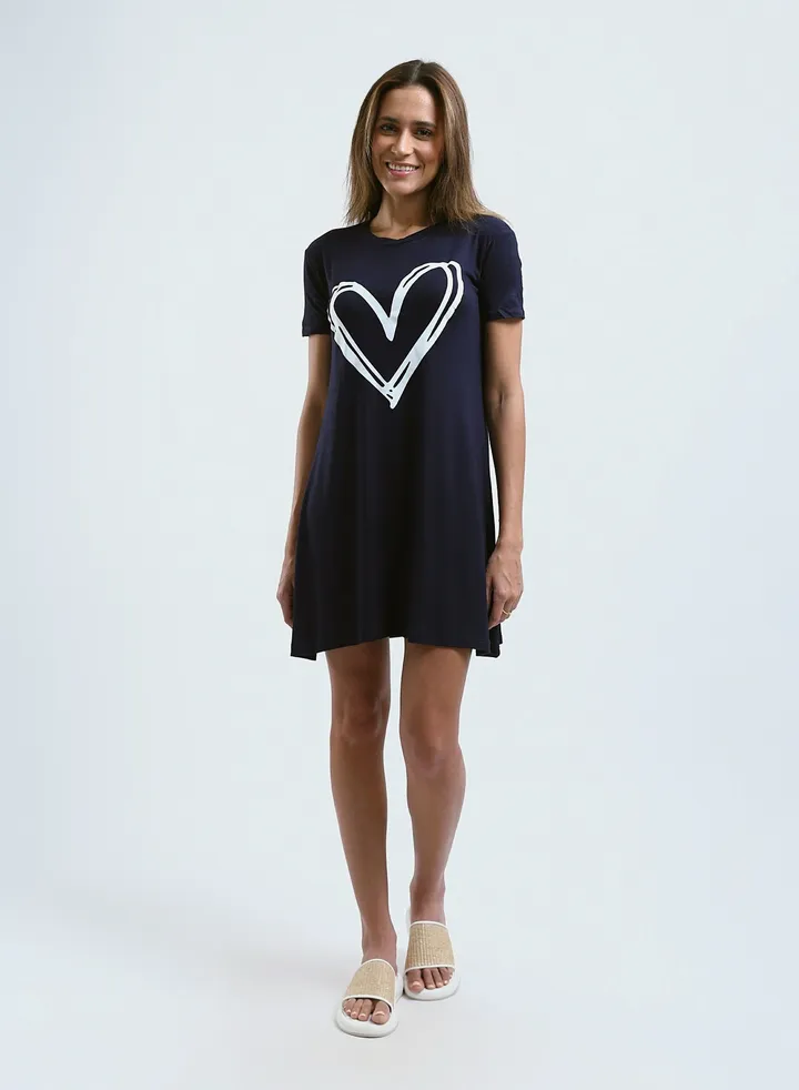 Sleepshirt Cotton Short Sleeves Printed