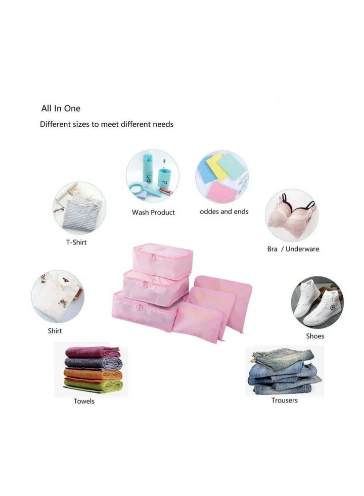 Coolbaby Compressed Travel Luggage Organizer 6-Pack
