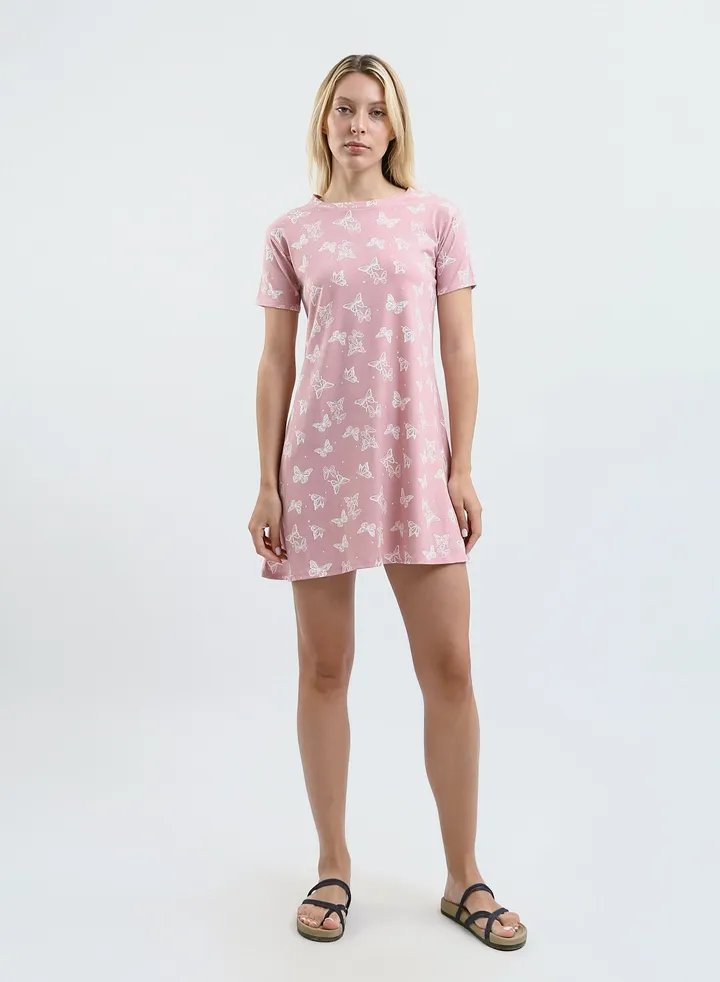 Sleepshirt Cotton Short Sleeves - Printed